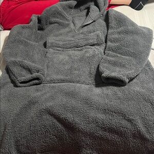 Dark Gray Cozzie Hooded Fleece Pullover